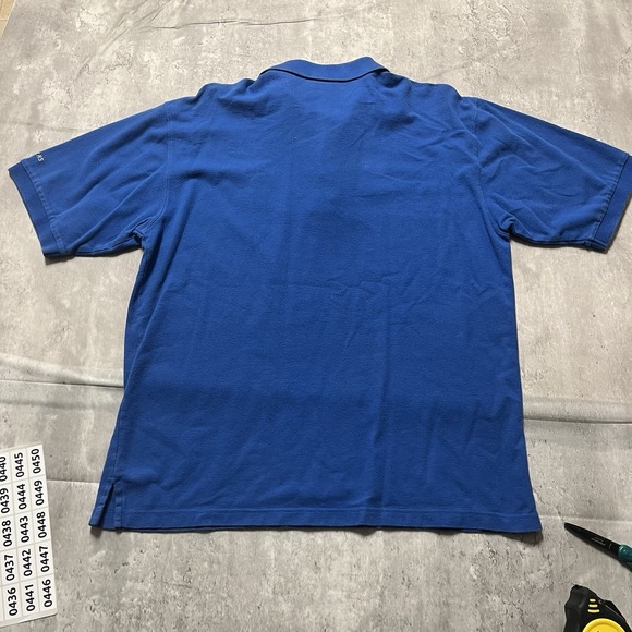 Masters Collection Blue L Men's Golf Polo Short Sleeve Collared Shirt - Picture 9 of 11